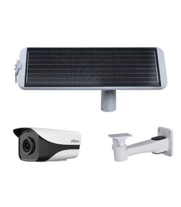 Kit caméra IP 2 mpx avec panneau solaire et fixation