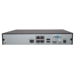 Enregistreur IP | 4 Canaux PoE | Rés. max 8 Mpx