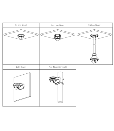 Caméra Dôme plat IP PoE| 4 Mpx | Obj. fixe