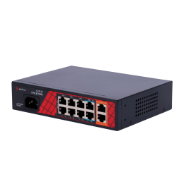 Switch Hi-PoE 8 ports PoE + 2 Uplink RJ45