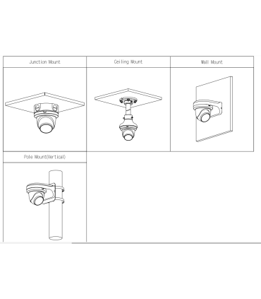 Caméra IP Turret | 4 Mpx | Obj. fix 2.8 mm |IA