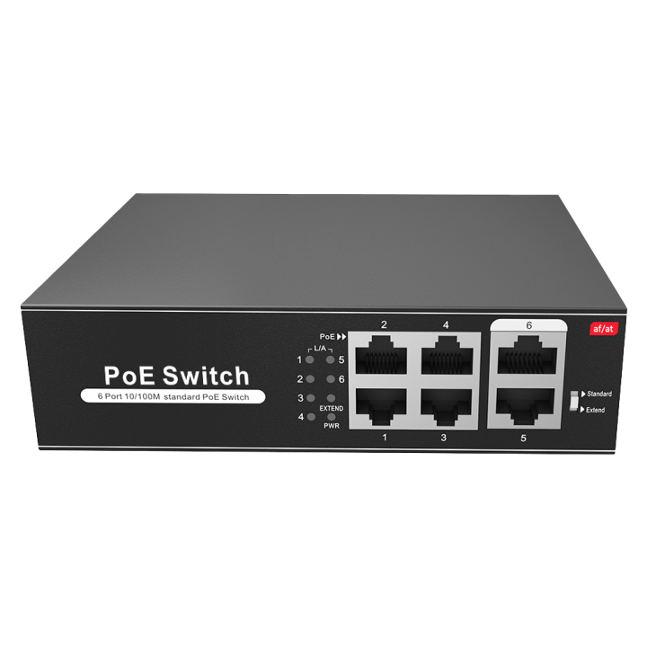 Switch 4 ports PoE + 2 Uplink RJ45