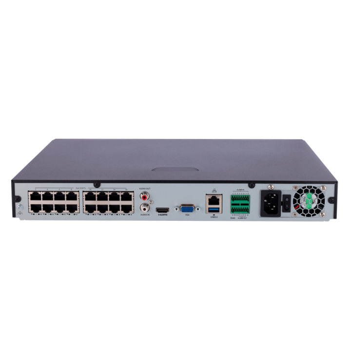 Enregisteur IP | 16 Canaux PoE |Rés. max 16Mpx