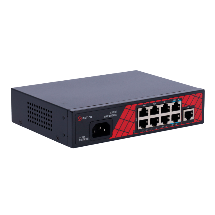 Switch de bureau Hi-PoE  8 ports PoE + 1 Uplink RJ45