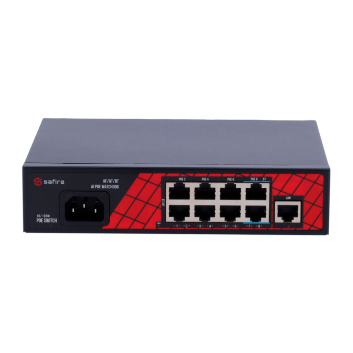 Switch de bureau Hi-PoE  8 ports PoE + 1 Uplink RJ45