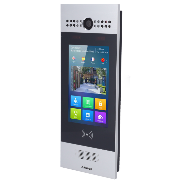 Interphone vidéo IP avec 3 caméra Mpx multiappartements