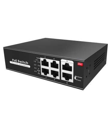 Switch 4 ports PoE + 2 Uplink RJ45