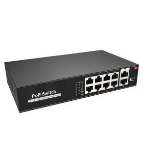 Switch 8 ports PoE + 2 Uplink RJ45