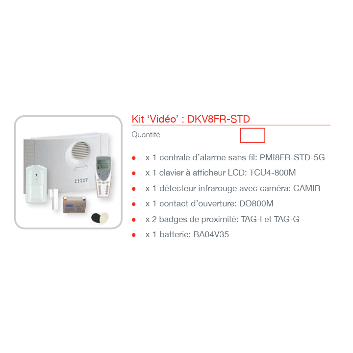 Kit Système d’alarme sans fil vidéo pour la télésurveillance