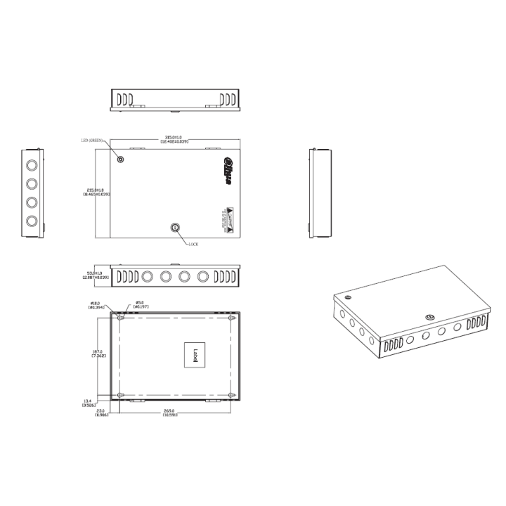 Coffret d'alimentation - 9x12V - 10A