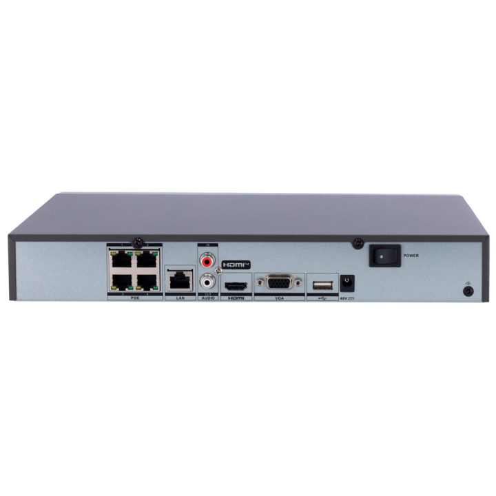 Enregistreur IP | 4 Canaux PoE | Rés. 12 Mpx | IA