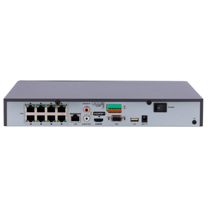 Enregistreur IP 8 canaux PoE | Rés. 8 mpx