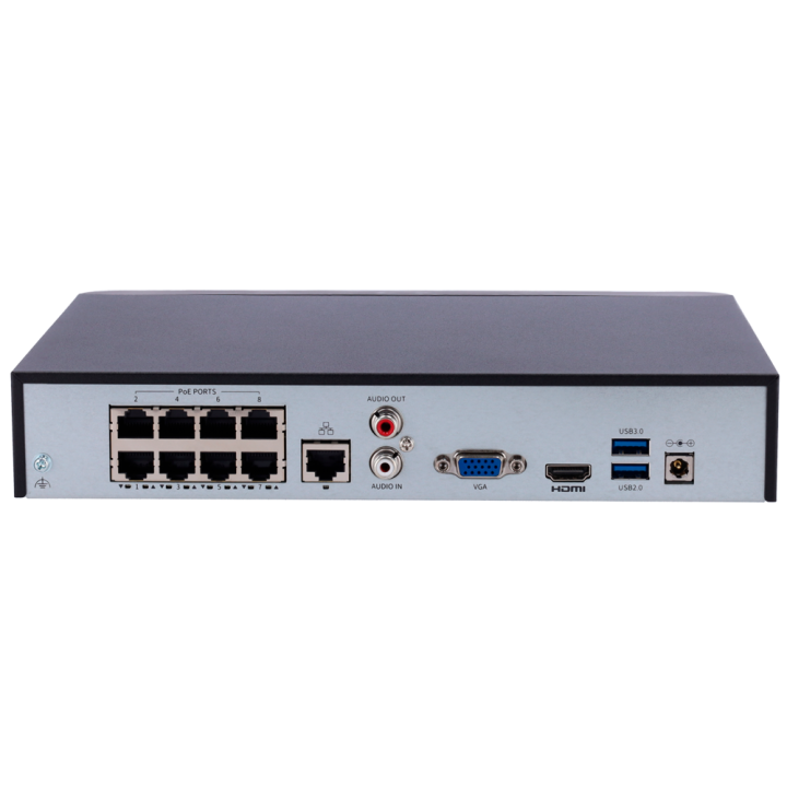 Enregistreur IP 8 Canaux PoE | 12 Mpx | Fonctions intelligentes