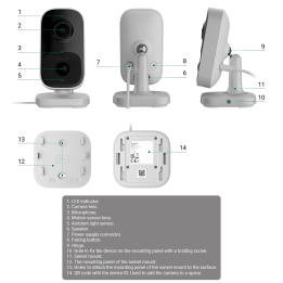 Caméra intérieure 4 Mpx Wi-Fi | IA intégrée | Détecteur de mouvement PIR