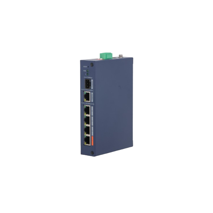 Switch industriel 6 Ports | 4 ports PoE | Montage sur Rail Din