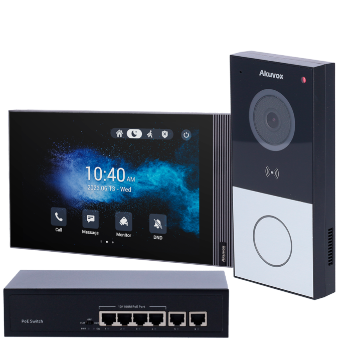 Kit d'interphone vidéo IP & WiFi | Montage en saillie