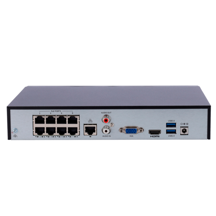 Enregistreur IP 8 canaux PoE | Recherche Intelligente