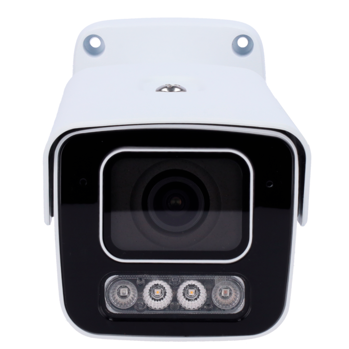 Caméra IP Bullet avec flash dissuasif | 4 Mpx | Obj. fixe 2.8 mm