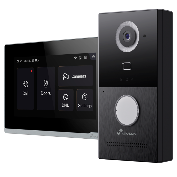 Kit interphone vidéo Nivian 2 fils