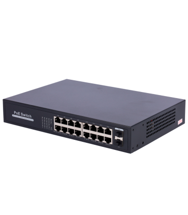 Switch PoE 16 ports RJ45 + 2 SFP