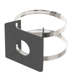 Fixation poteau couleur noir pour caméra Bullet