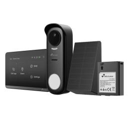 Kit interphone vidéo sans fil WiFi avec panneau solaire