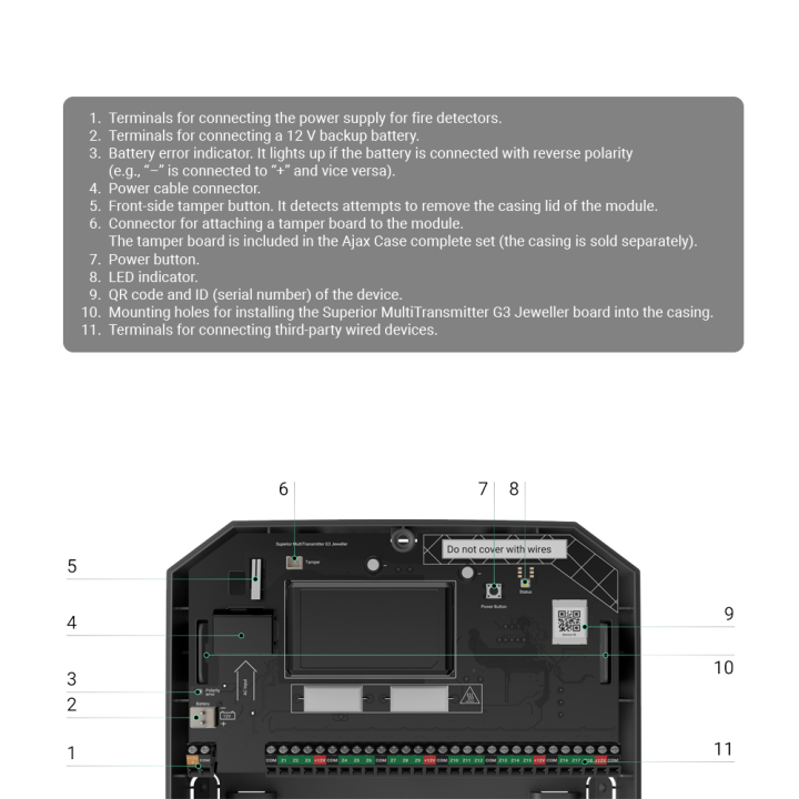 Extenseur de zones filaires via radio Grade 3 Ajax