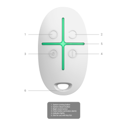 Télécommande sans fil Certifiée NFA2P et Grade 2 Ajax