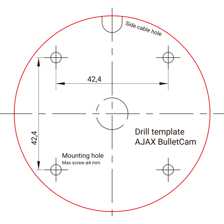 Caméra IP Bullet Ajax| 5 Mpx | Obj. 4 mm