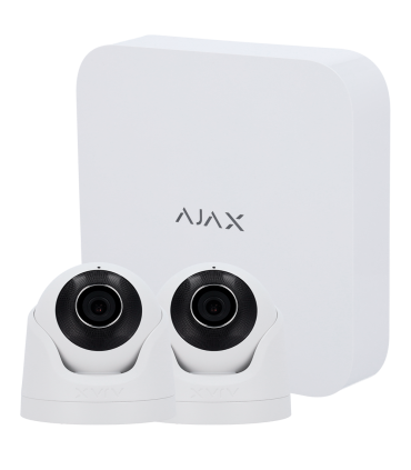 Kit NVR 8 canaux+2 caméras TurretCam Ajax 5 Mpx