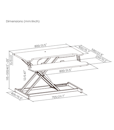 Poste de travail pliable pour ordinateur portable