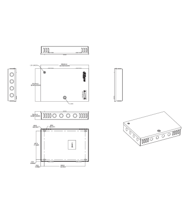 Coffret d'alimentation - 9x12V - 10A