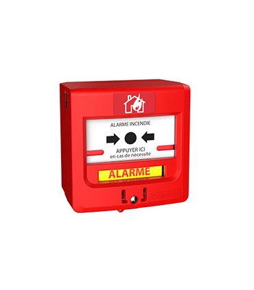 Déclencheur manuel rouge pour équipement d’alarme