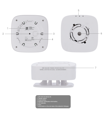 Détecteur de CO Ajax | Piles remplaçables