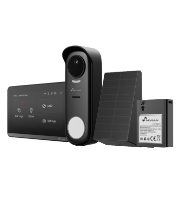 Kit interphone vidéo sans fil WiFi avec panneau solaire