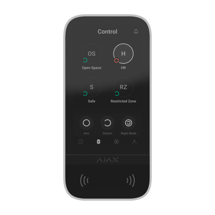 Clavier à écran tactile IPS et lecteur RFID Grade 2 Ajax