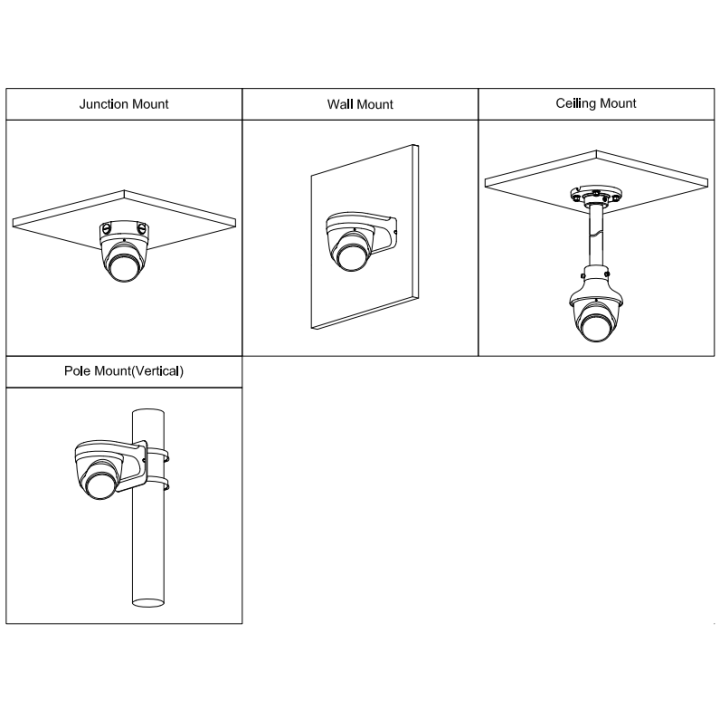 Caméra Turret IP PoE | 4 mpx | Obj. 2.8 mm | IA