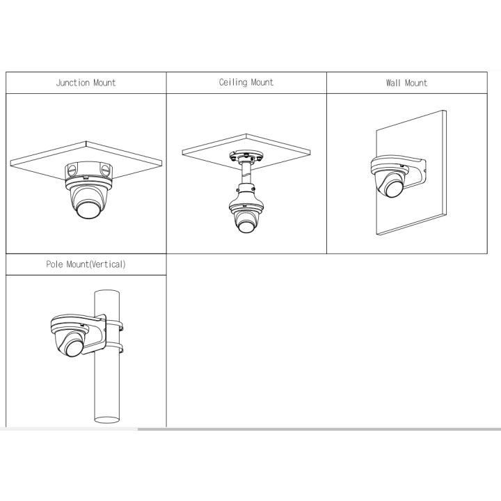 Caméra IP Turret | 4 Mpx | Obj. fix 2.8 mm |IA