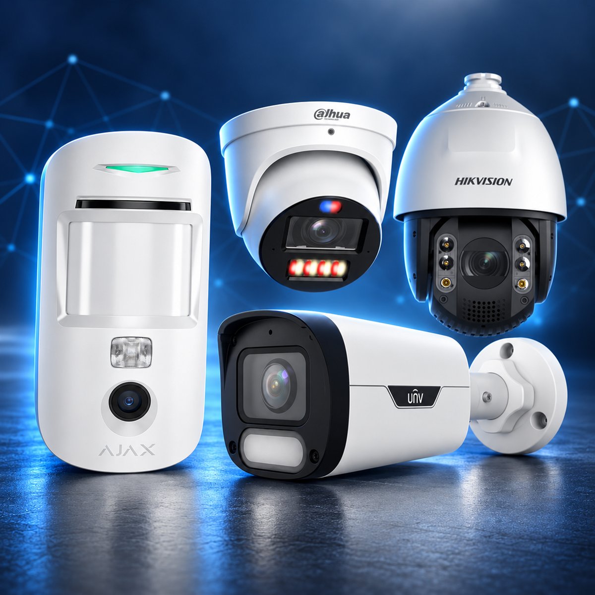 Détecteur d’alarme AJAX et caméras de vidéosurveillance Dahua, Uniview et Hikvision